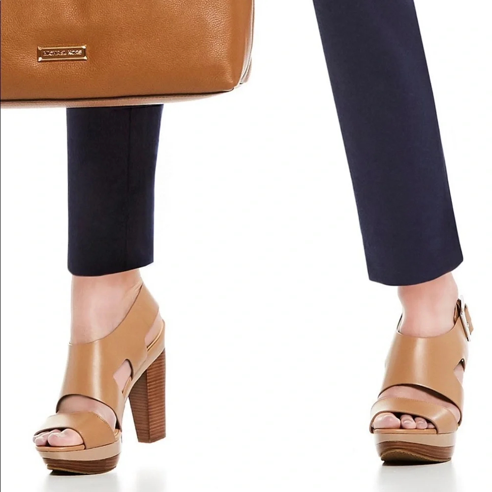 MICHAEL Michael Kors Carla Leather Platform Sandals NWT